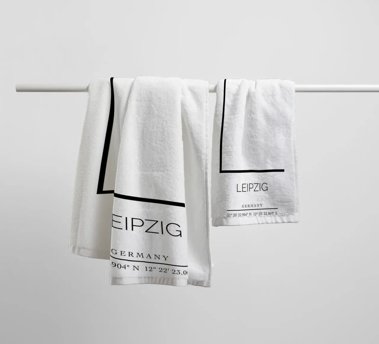 LEIPZIG -  white asciugamano da bagno da CityLights