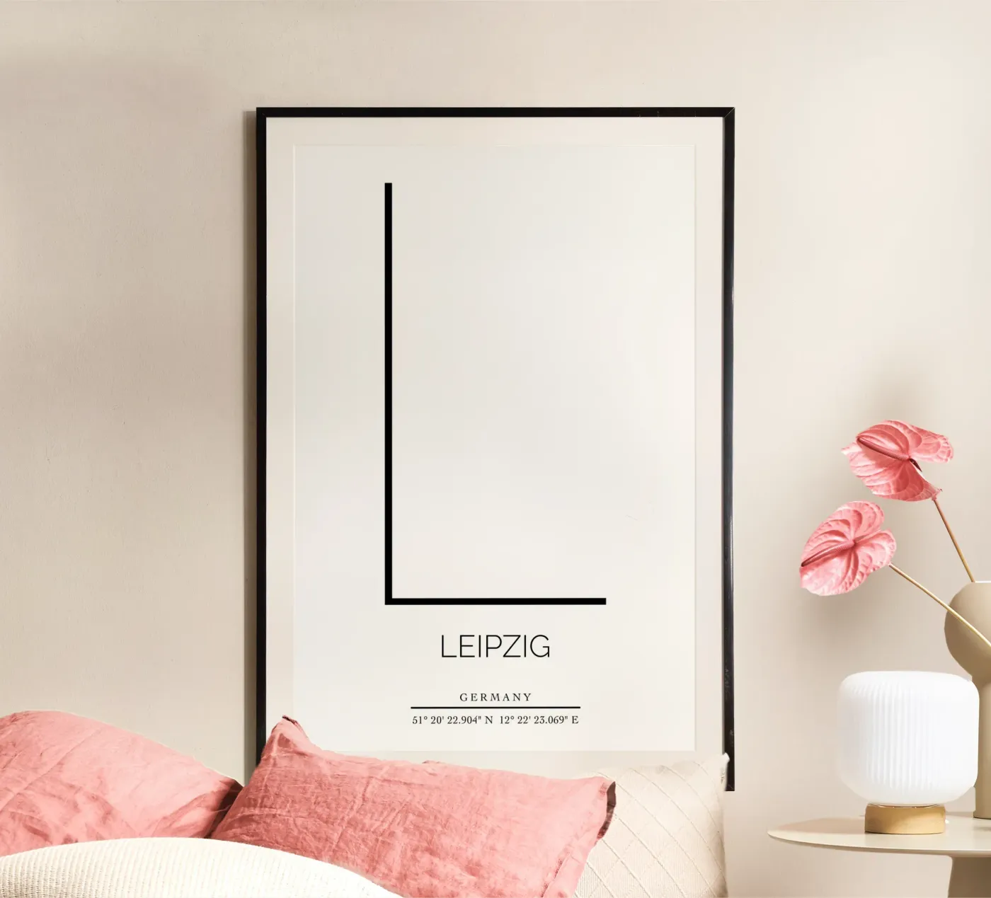 LEIPZIG -  white poster van CityLights