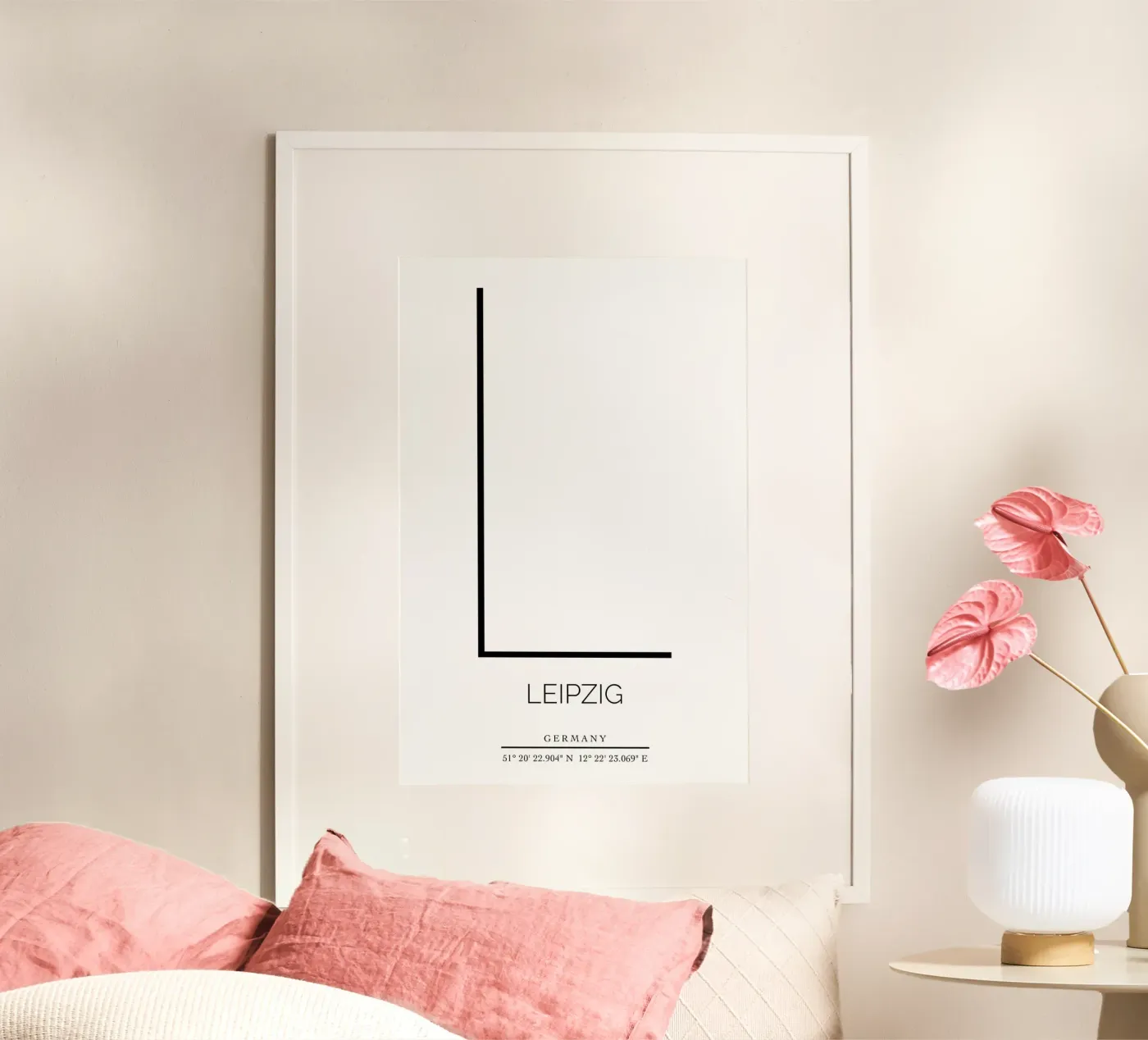 LEIPZIG - white poster by CityLights