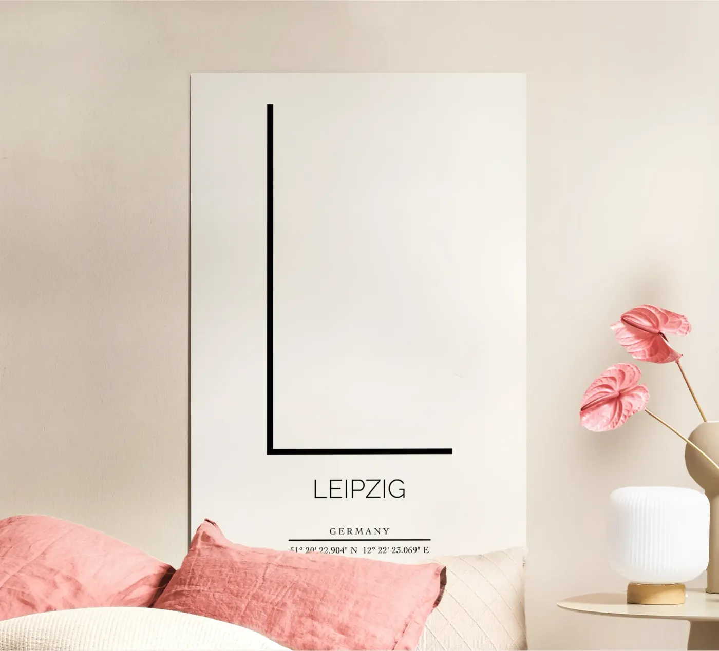 LEIPZIG - white poster van CityLights