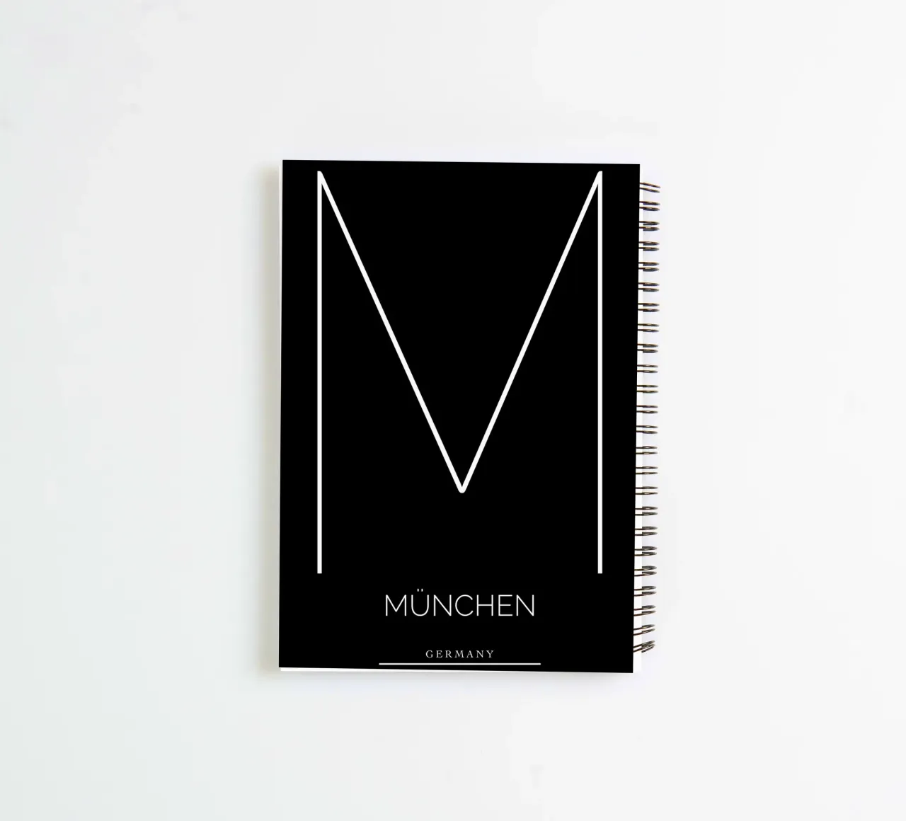 MÜNCHEN -  black spiral notebook by CityLights