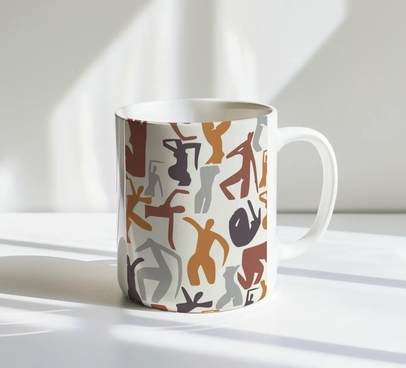 Figurative pattern ceramic mug by Little Dean