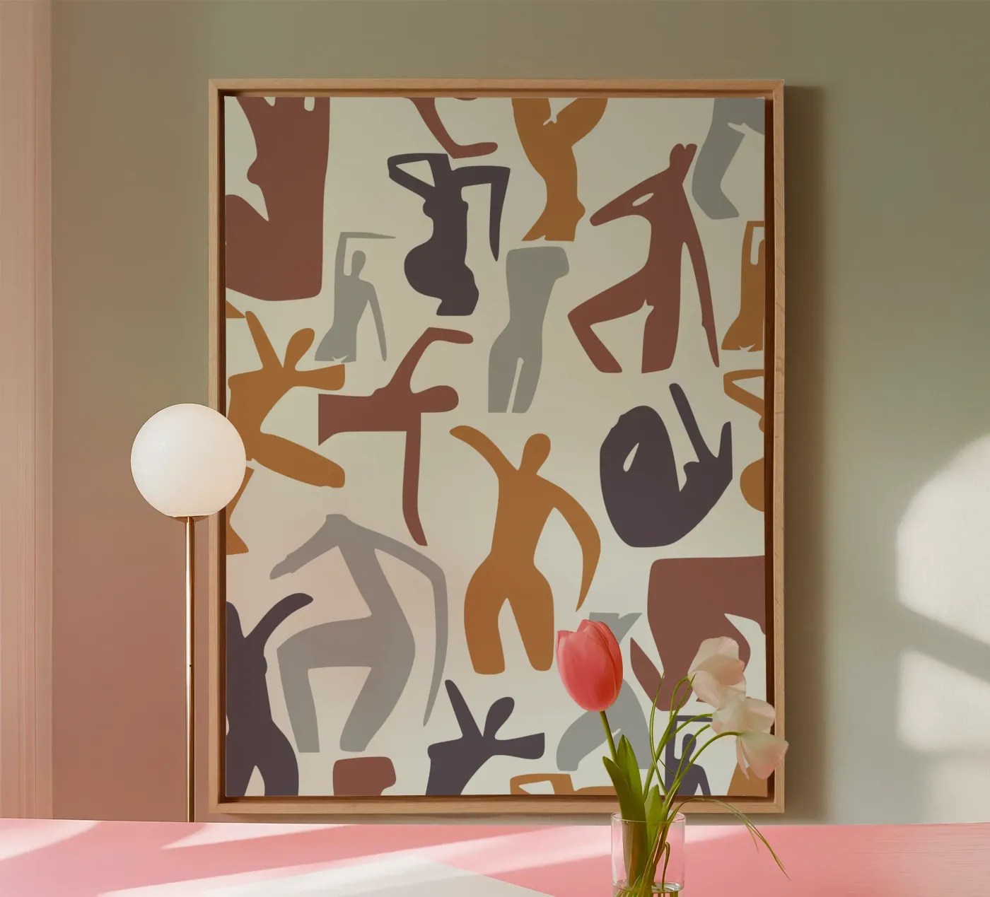 Figuratief patroon canvas van Little Dean