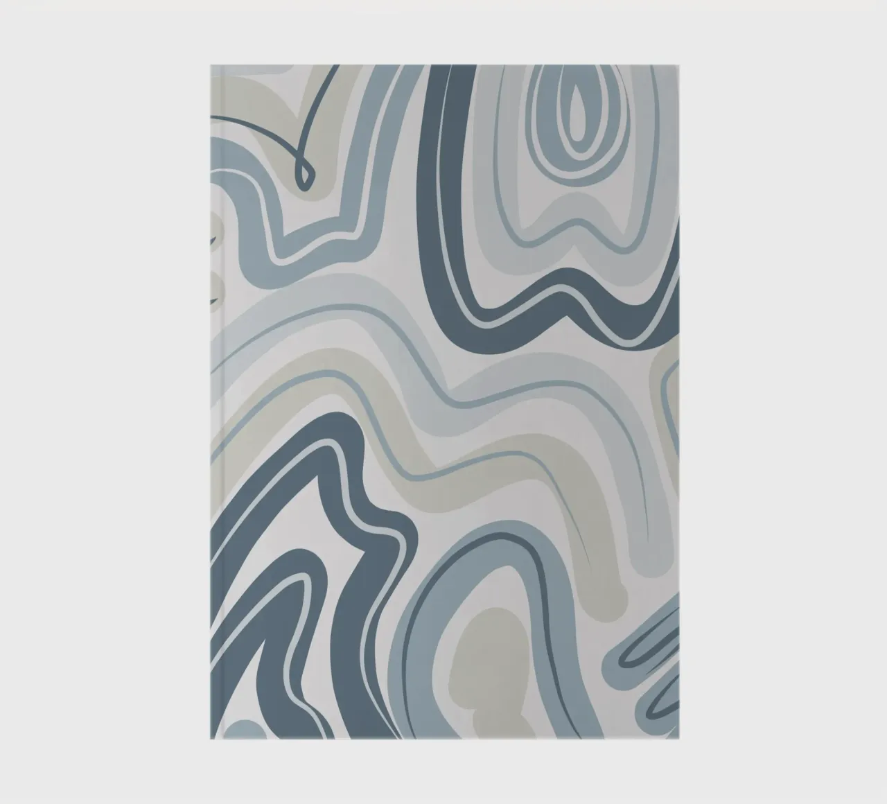 Muted blue pattern notebook by Little Dean