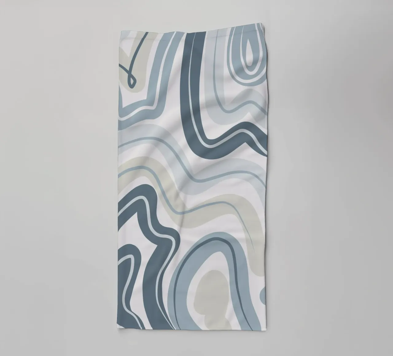 Muted blue pattern towel by Little Dean