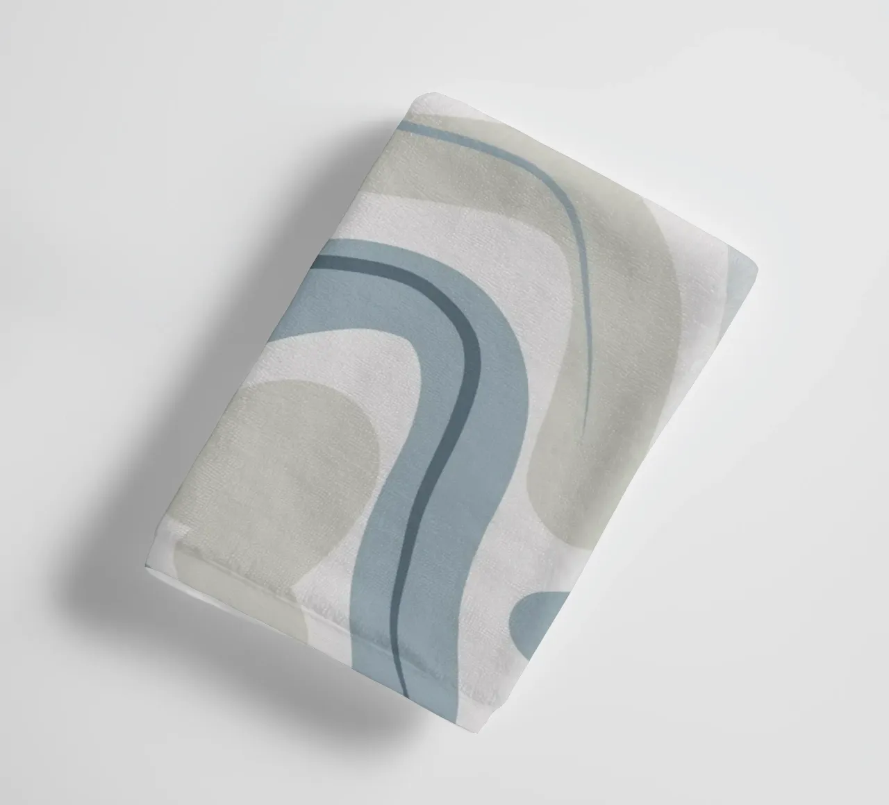 Muted blue pattern towel by Little Dean