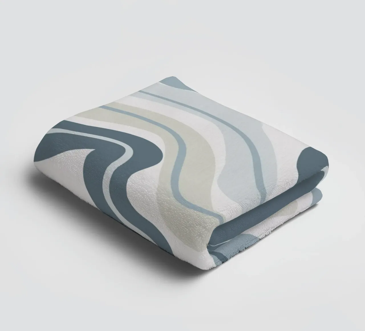 Muted blue pattern towel by Little Dean