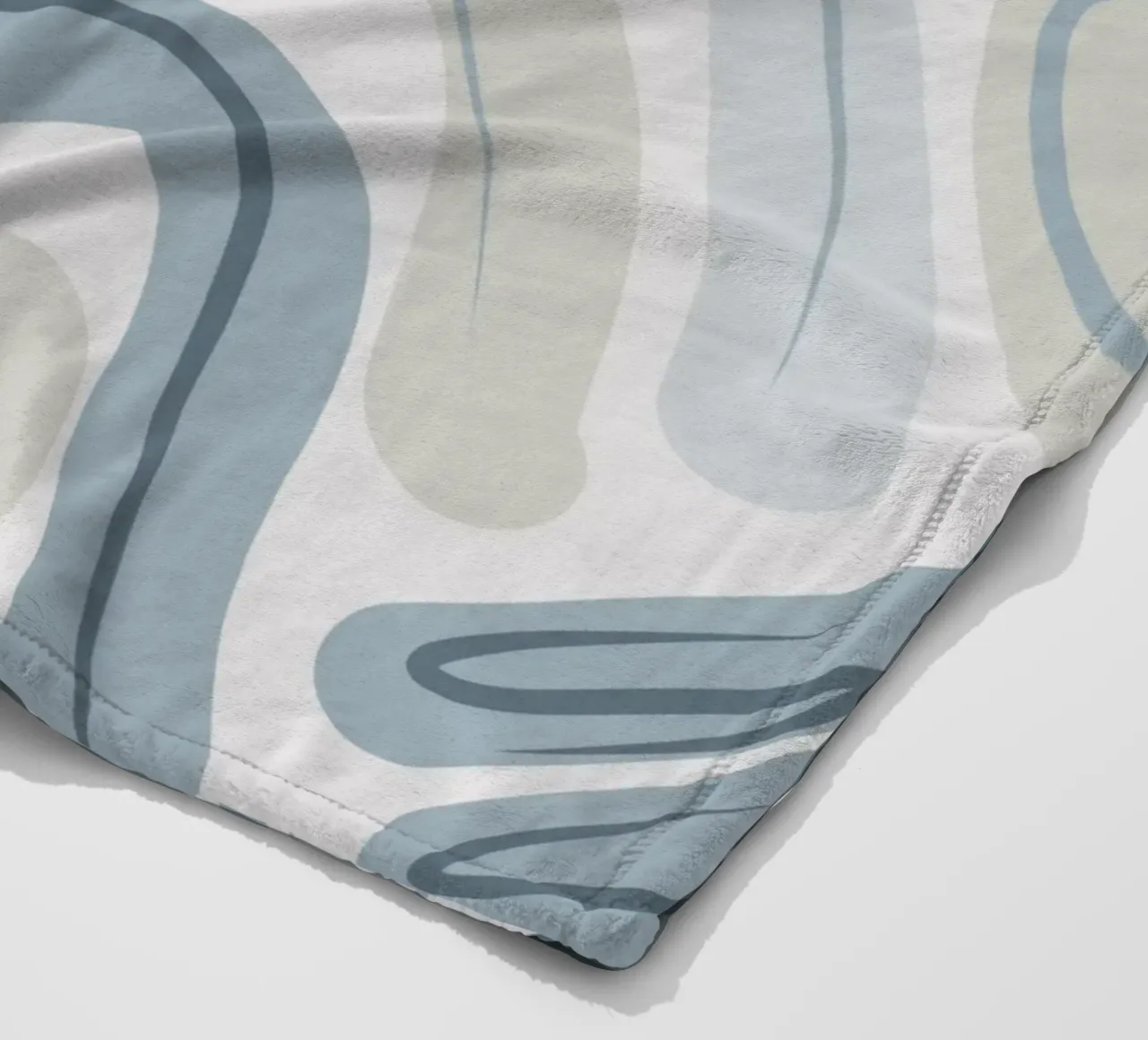 Gedempt blauw patroon fleecedeken van Little Dean