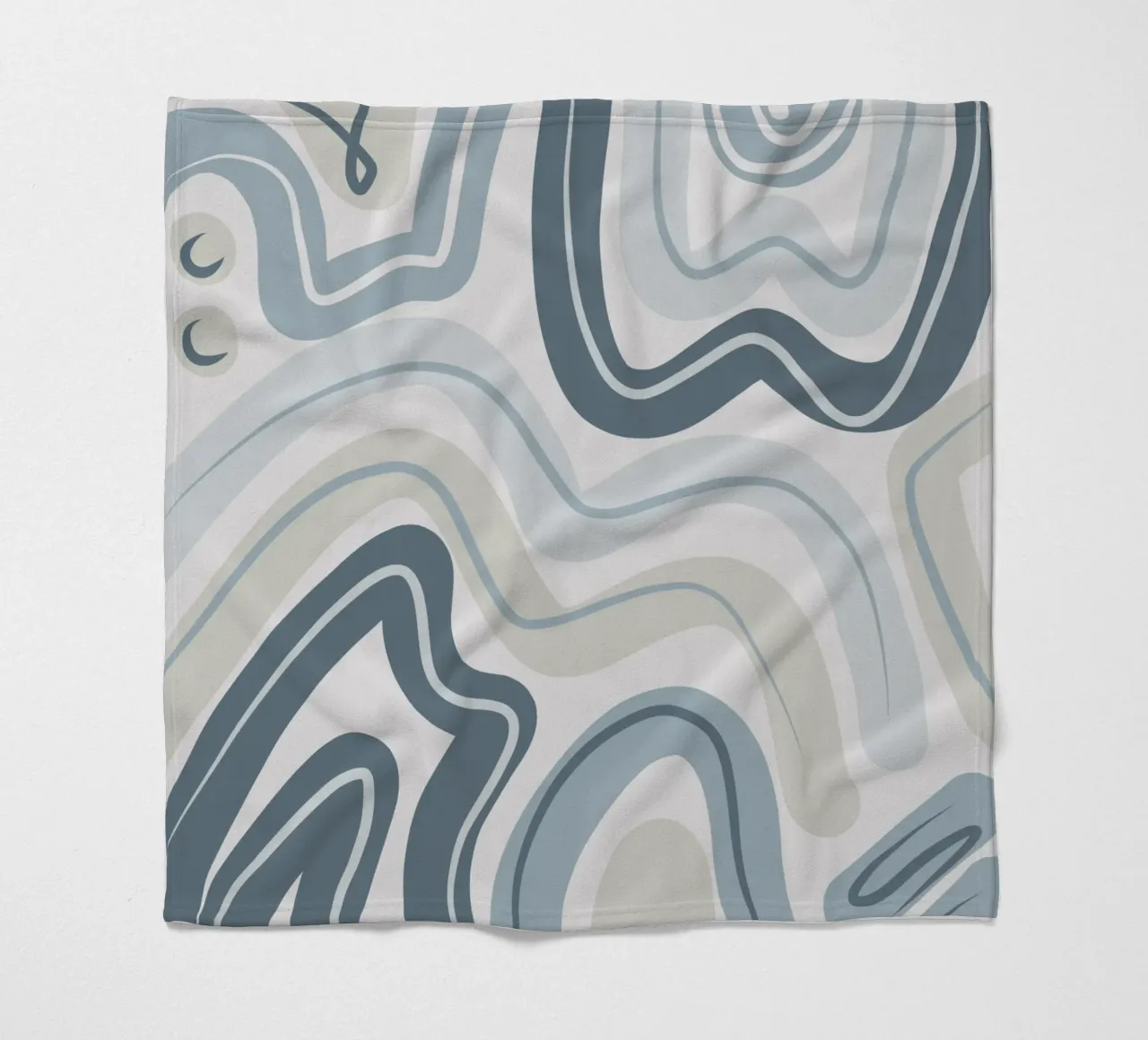 Gedempt blauw patroon fleecedeken van Little Dean