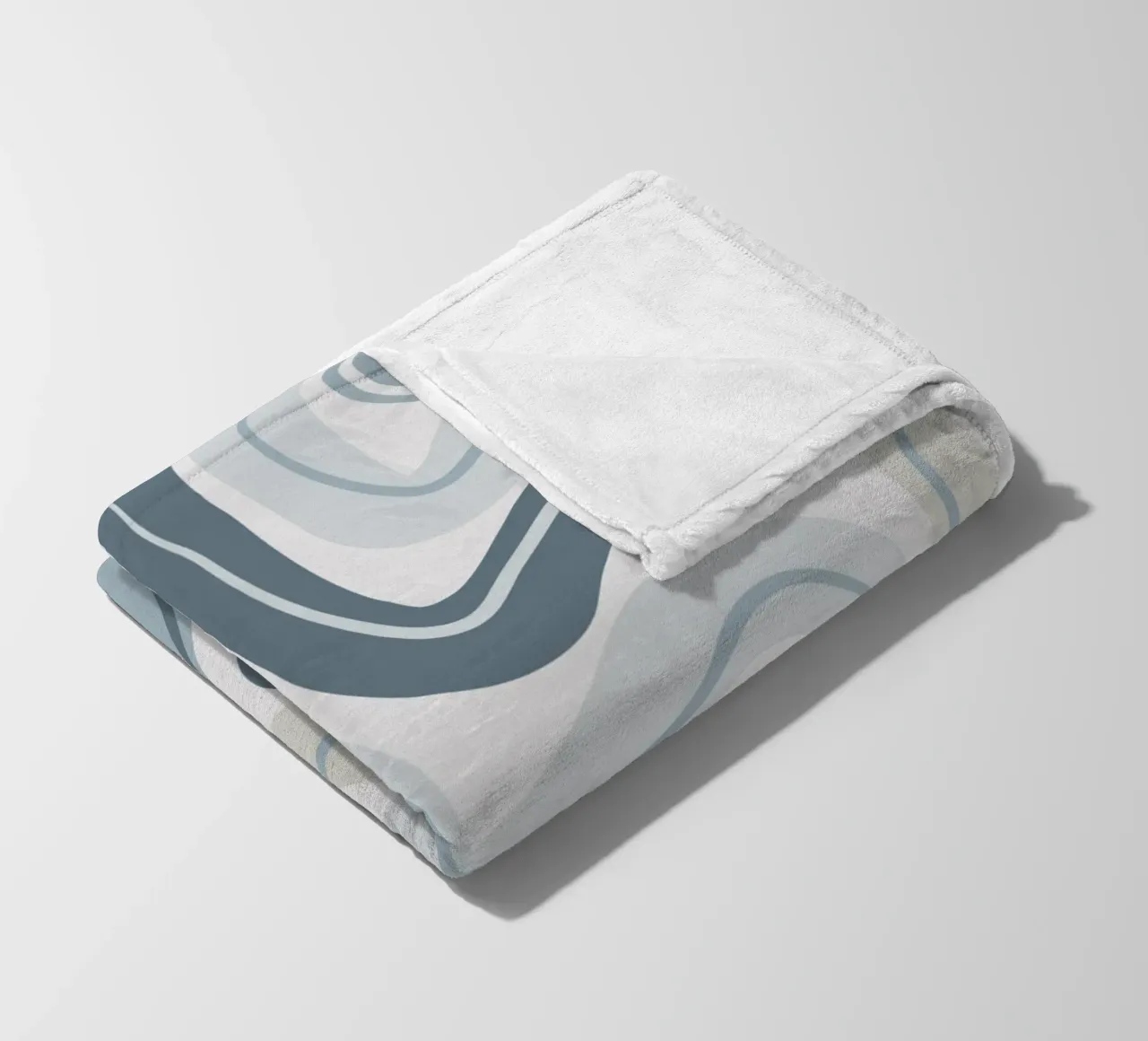 Gedempt blauw patroon fleecedeken van Little Dean