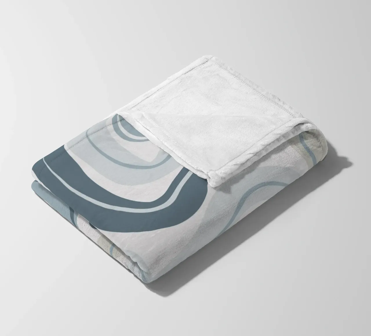 Gedempt blauw patroon fleecedeken van Little Dean