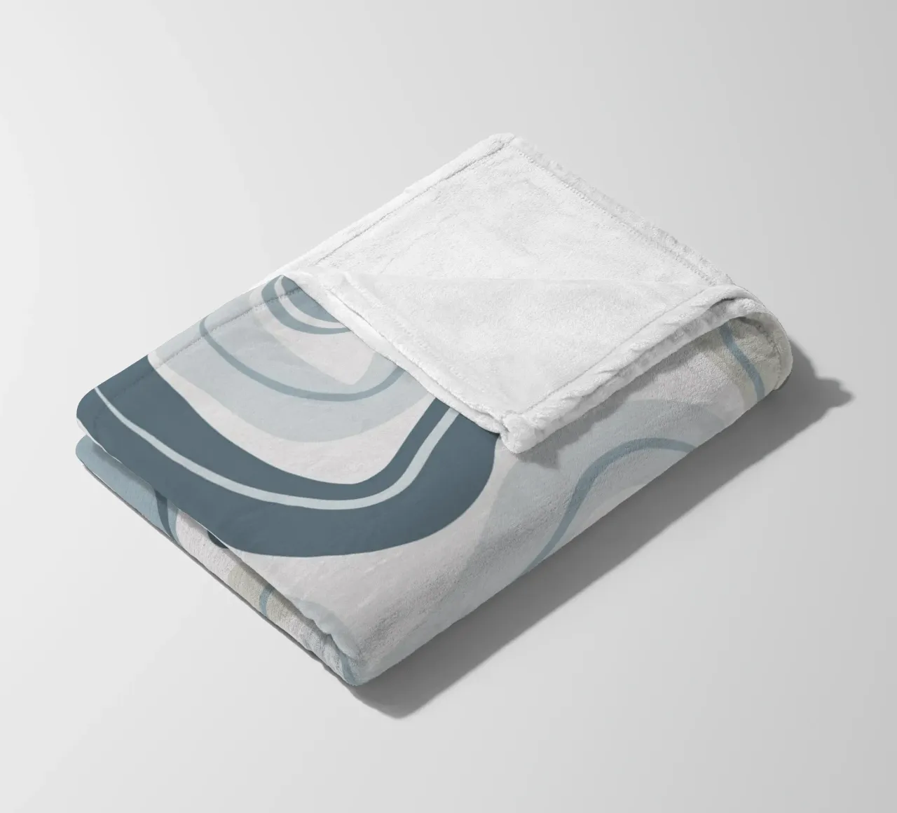 Gedempt blauw patroon fleecedeken van Little Dean