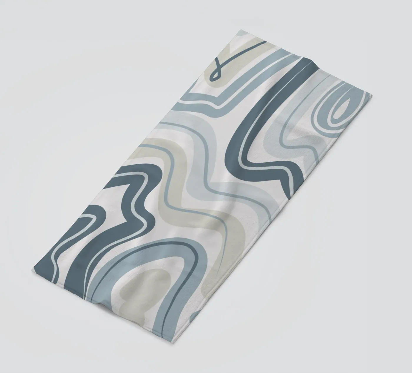 Muted blue pattern strandhanddoek van Little Dean