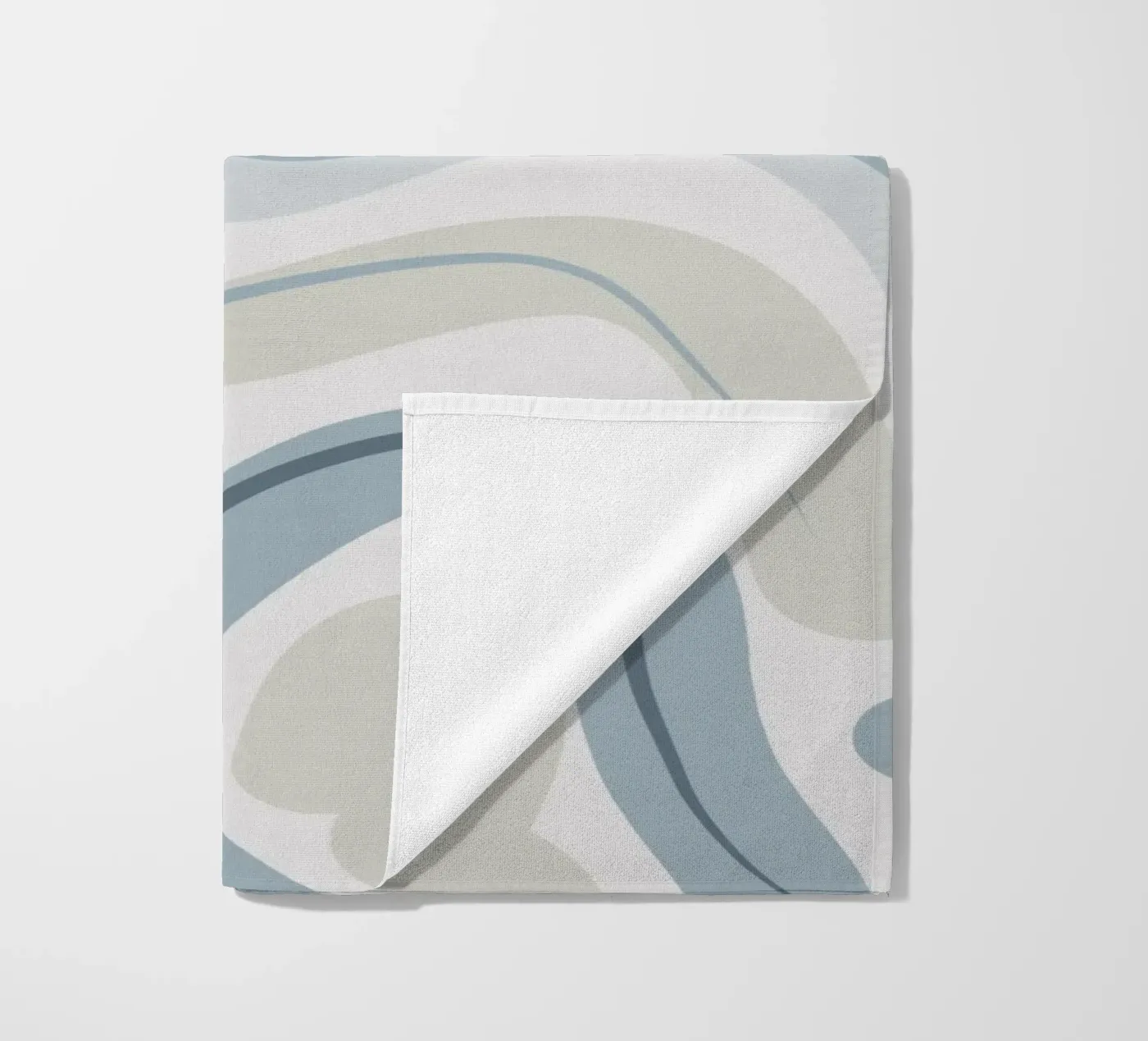 Muted blue pattern strandhanddoek van Little Dean