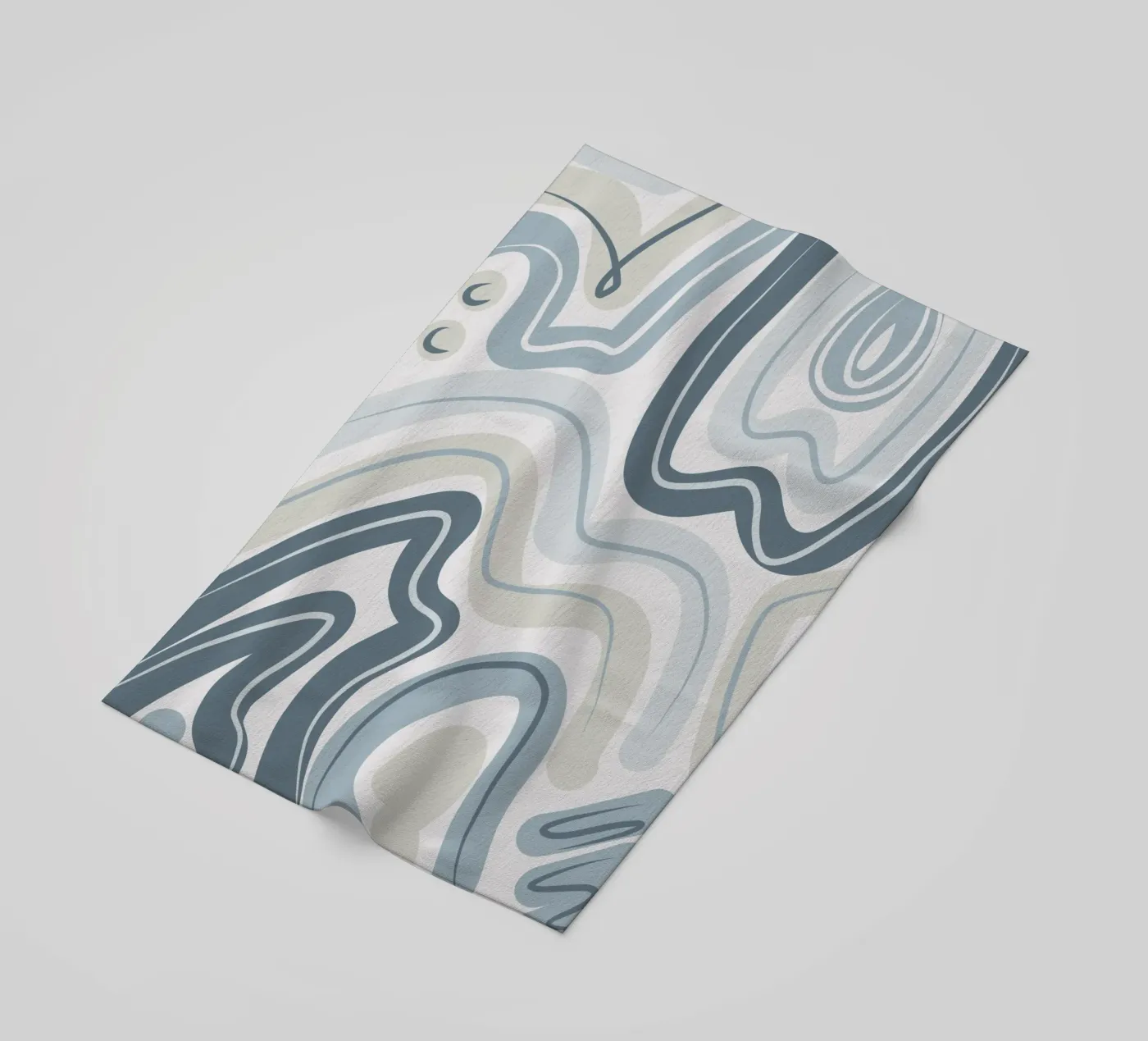 Muted blue pattern strandhanddoek van Little Dean