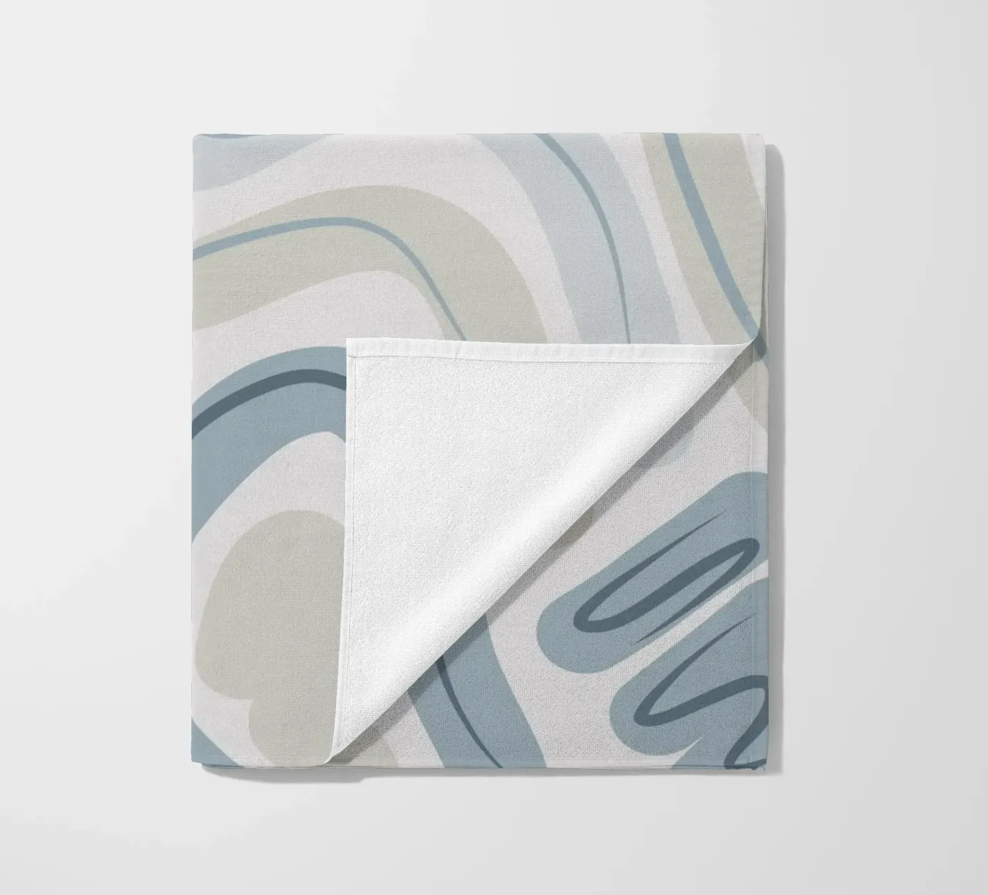 Muted blue pattern strandhanddoek van Little Dean