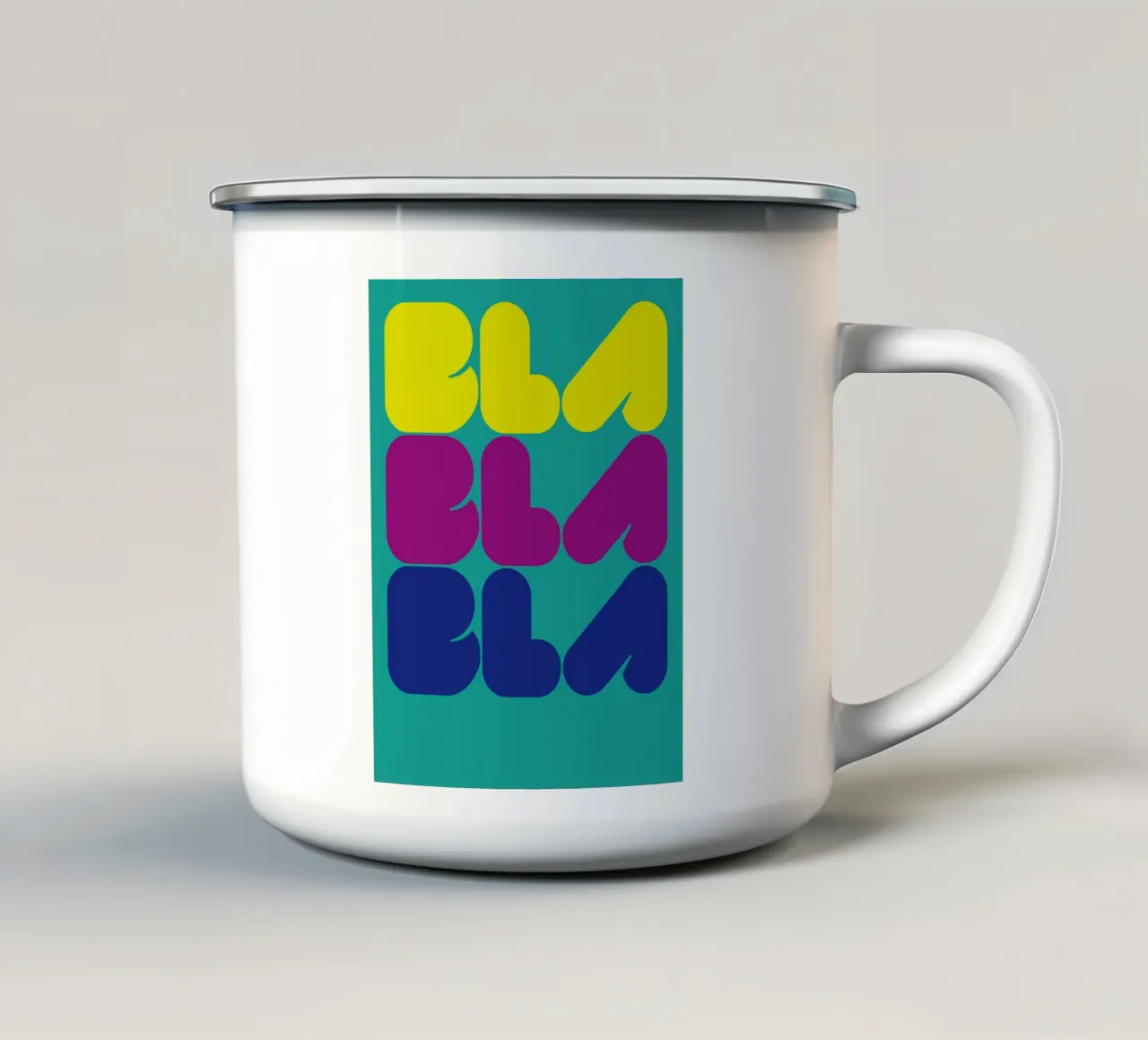 Bla Bla Bla 01 tazza in smalto da Art Fart