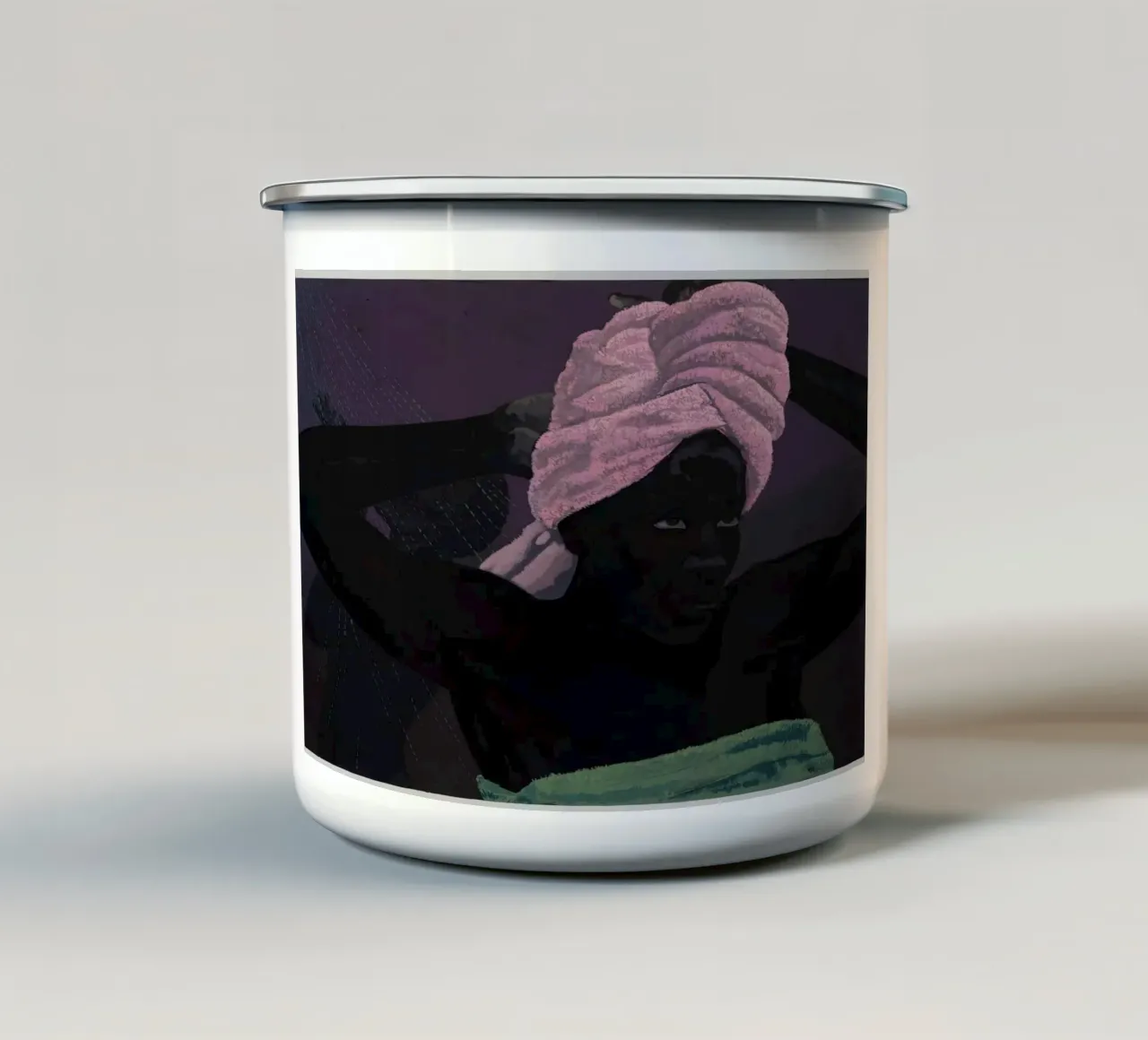 Fuori i bagnanti tazza in smalto da carol shop