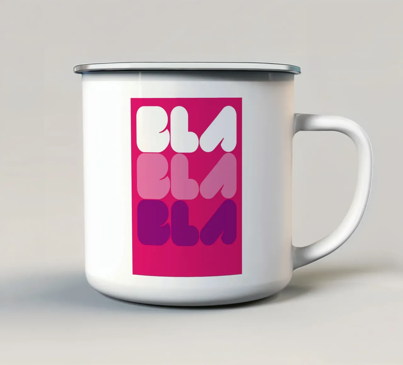 Bla Bla Bla 02 tazza in smalto da Art Fart