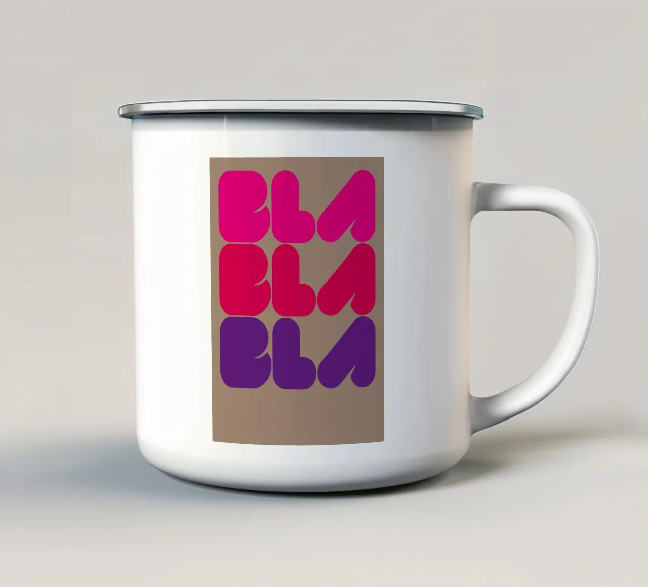 Bla Bla Bla 03 tazza in smalto da Art Fart