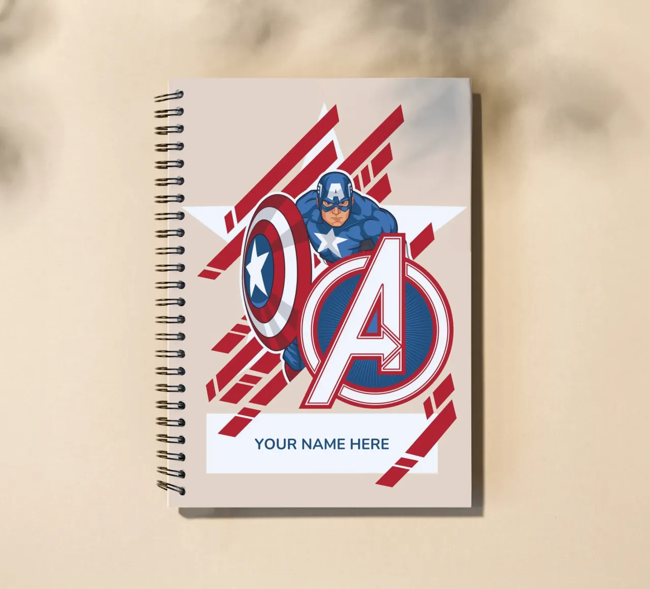 Captain America - Notebook carnet à spirale de MARVEL Designs by JUNIQE