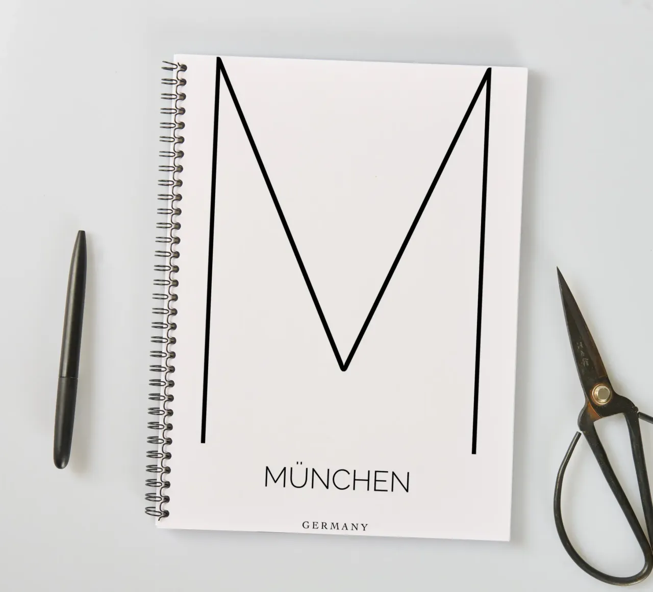 MÜNCHEN -  white spiral notebook by CityLights