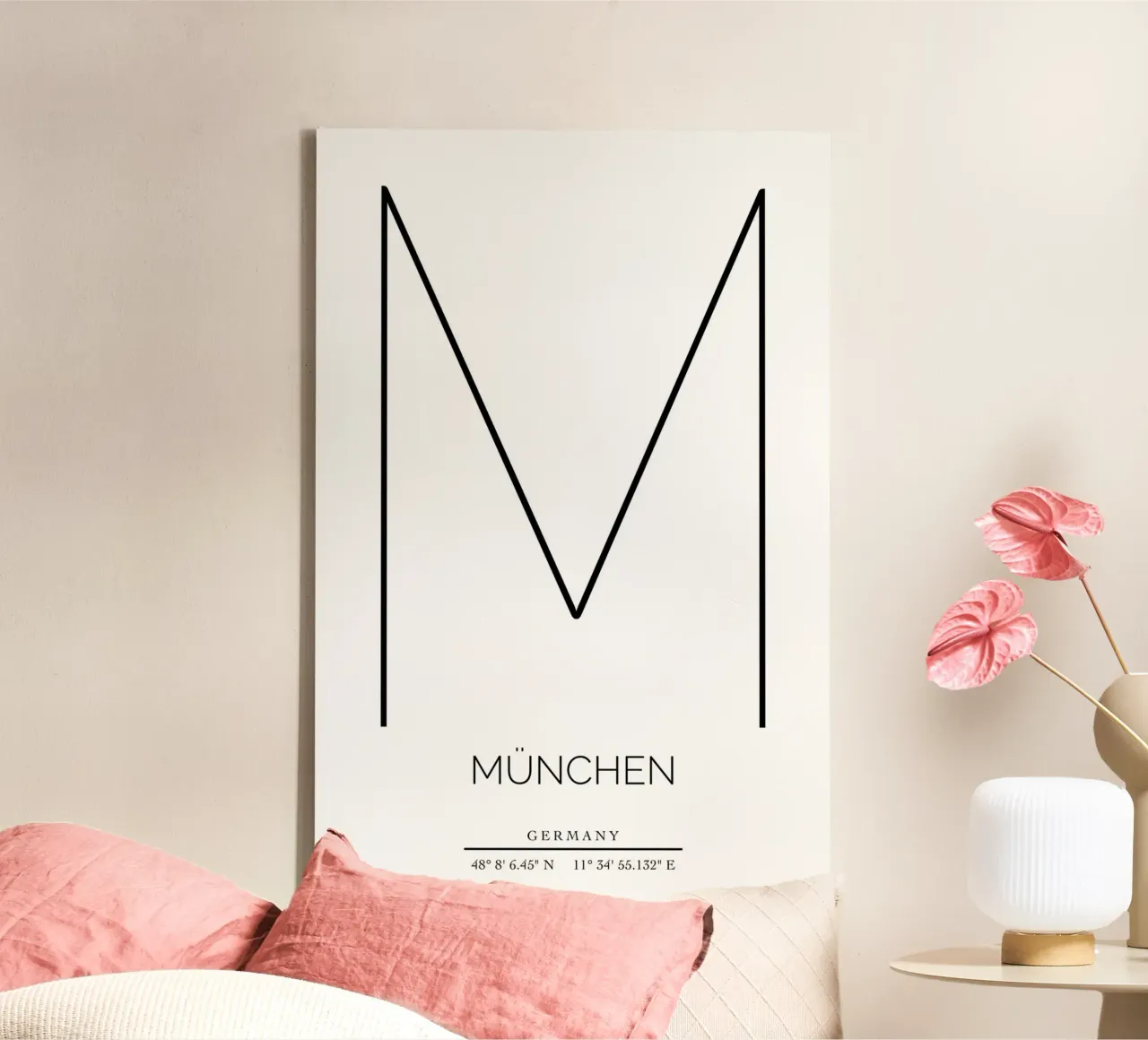 MÜNCHEN -  white canvas by CityLights