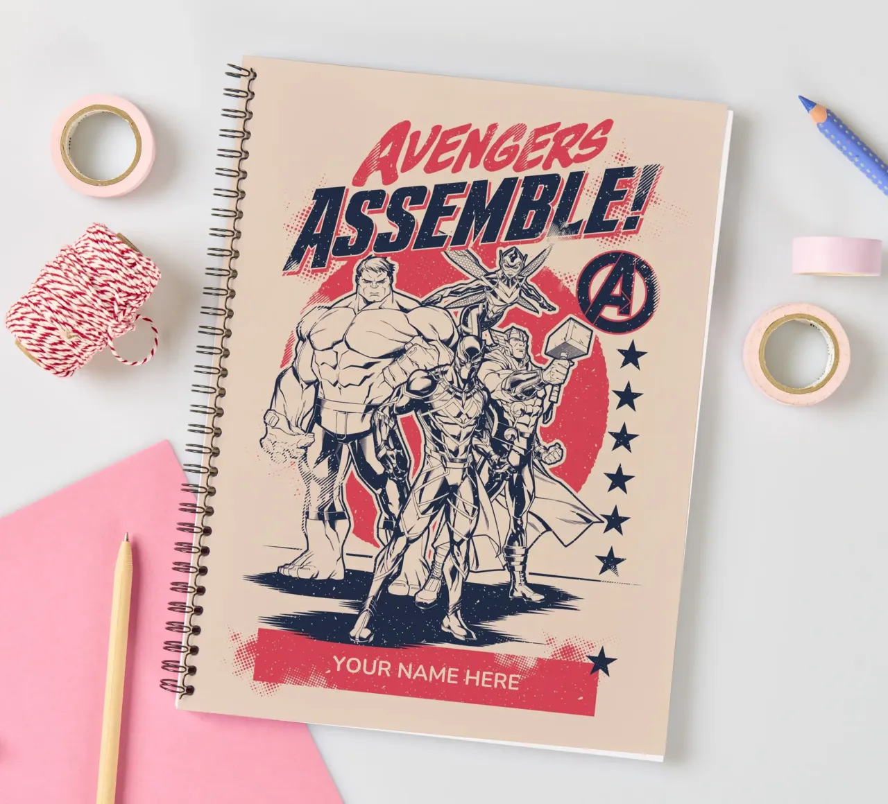 Avengers assemble - Notebook diario ad anelli da MARVEL Designs by JUNIQE