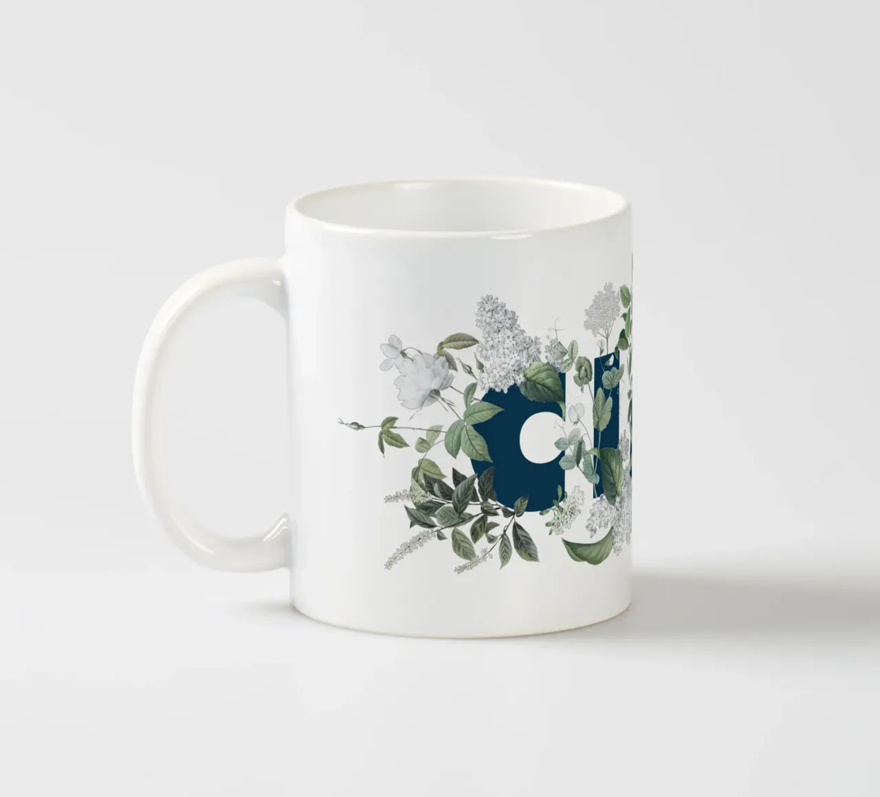 Ciao Fiori e Insetti Blu Bianco tazza in ceramica da Studio Frances M