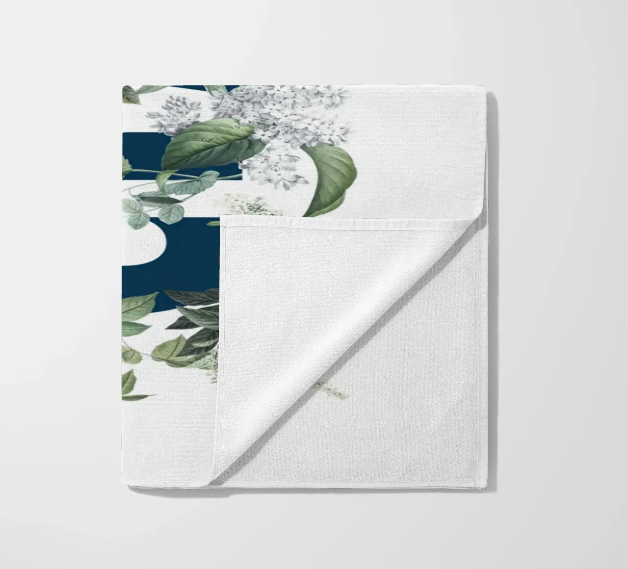 Ciao Fiori e Insetti Blu Bianco telo mare da Studio Frances M