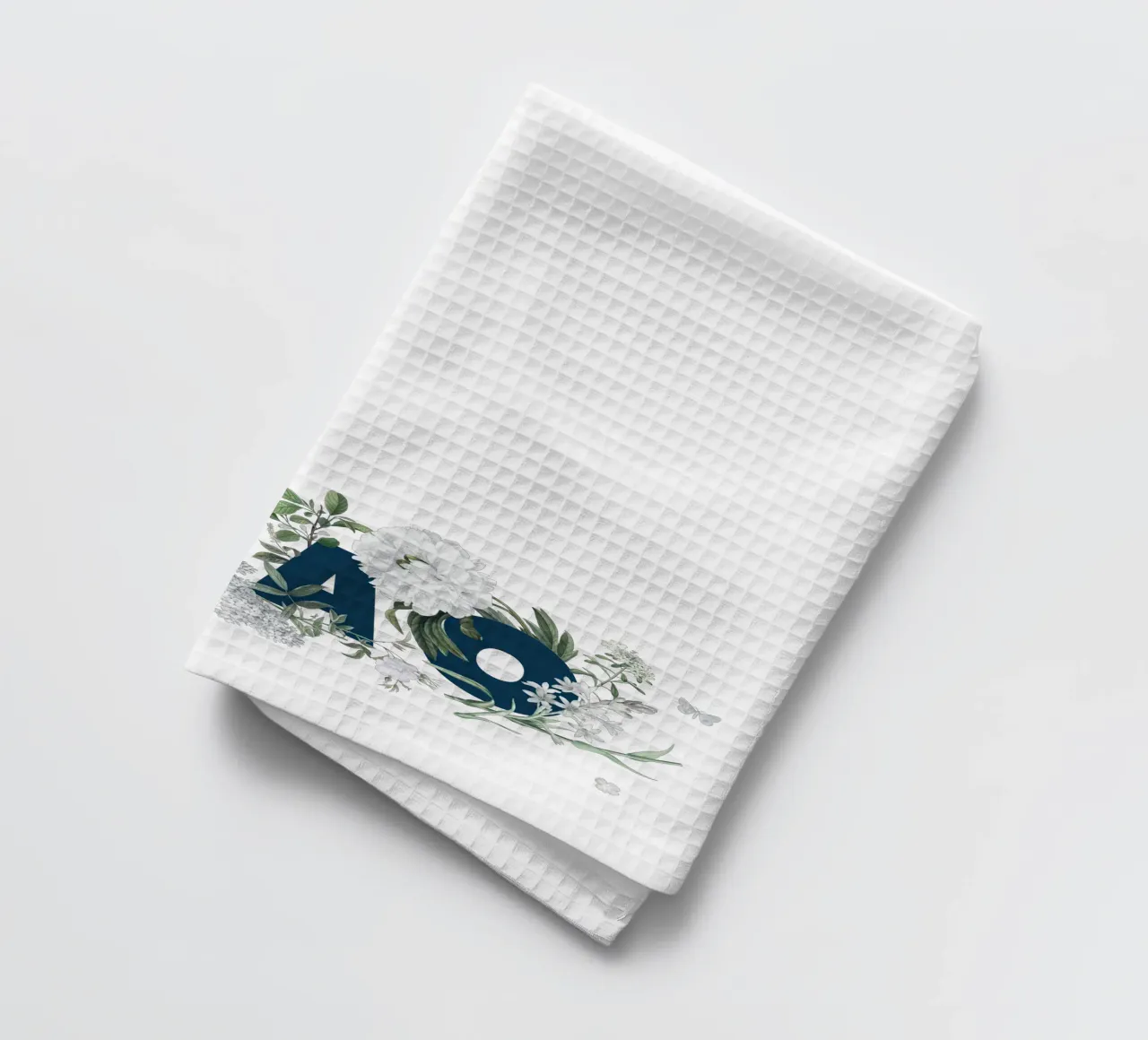 Ciao Fleurs & Insectes Bleu Blanc torchon de Studio Frances M