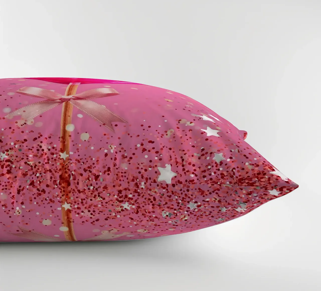 Lecca lecca lecca rosa con cuore e stelle cuscino da cafelab