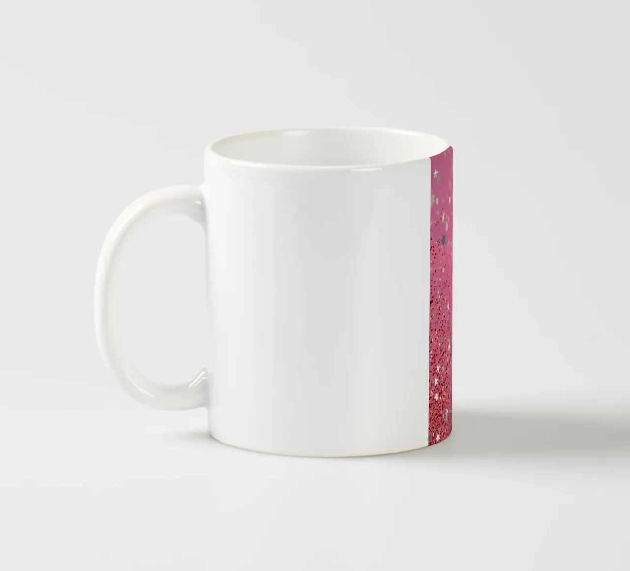 Lecca lecca lecca rosa con cuore e stelle tazza in ceramica da cafelab