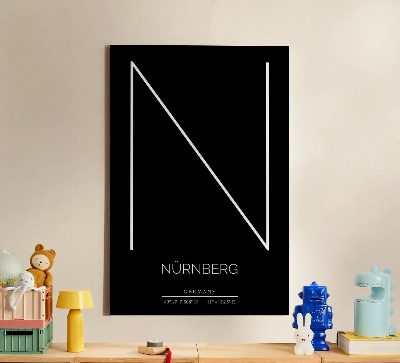 NÜRNBERG -  black canvas by CityLights
