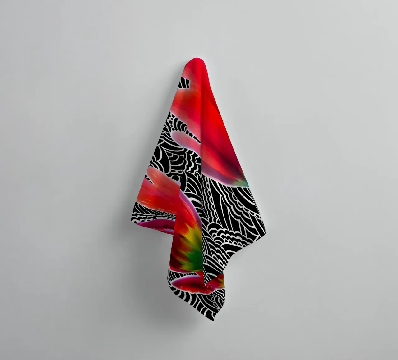 Tulip Drawing Meditation asciugamano da bagno da KP Design