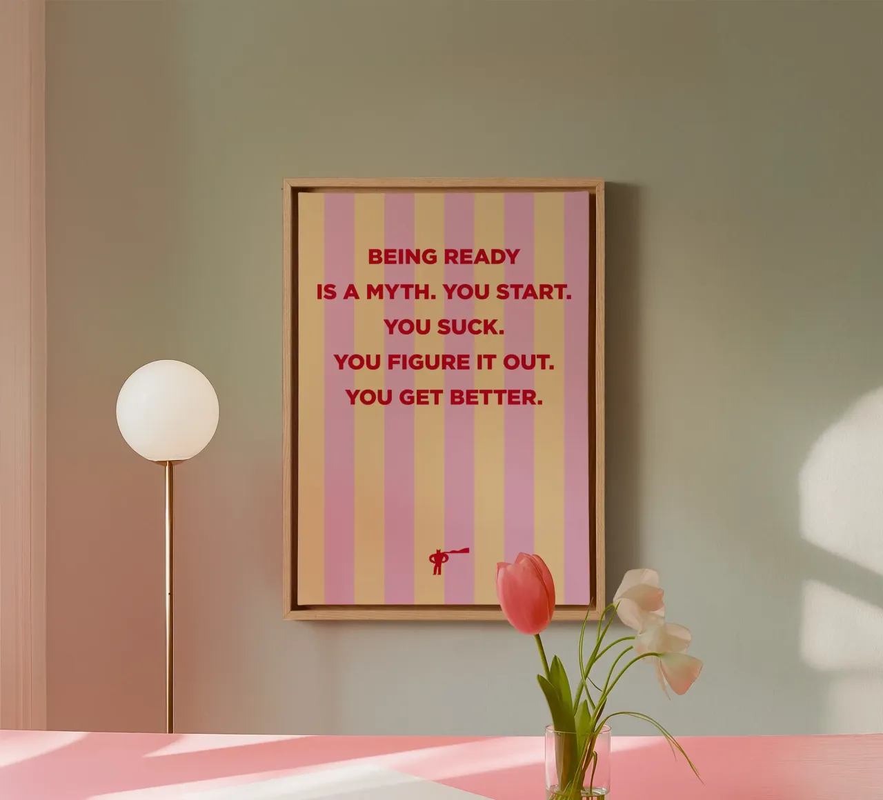 Being ready is a myth. tela da Art Fart