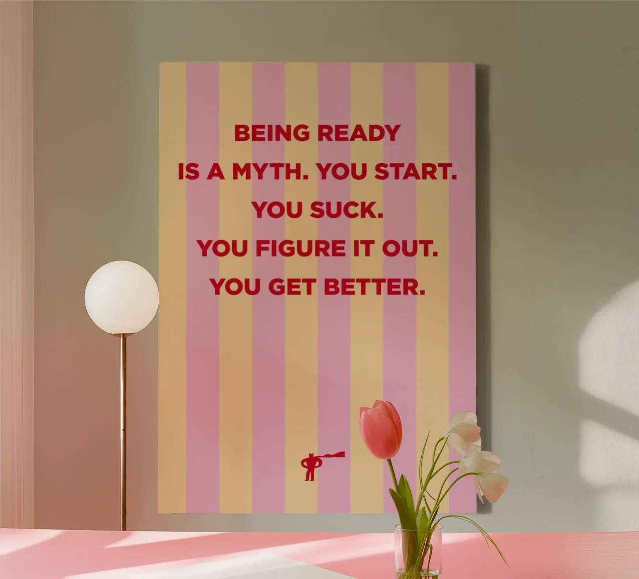 Being ready is a myth. tela da Art Fart