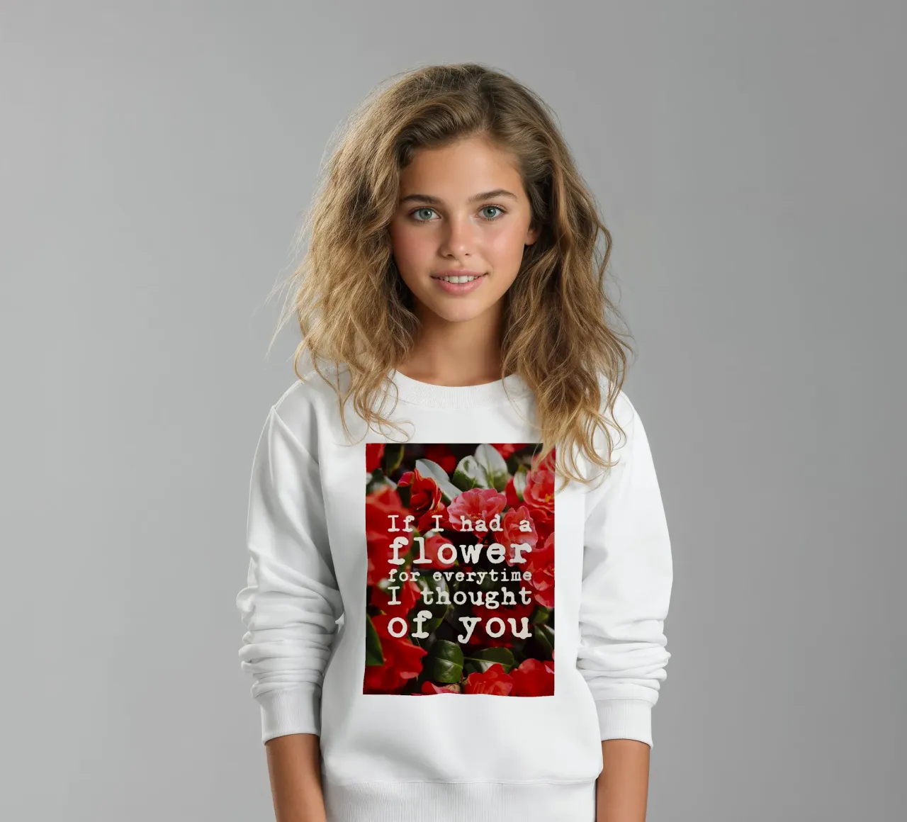 If I had a flower for everytime i though of you sudadera para niño de pierosvisuals