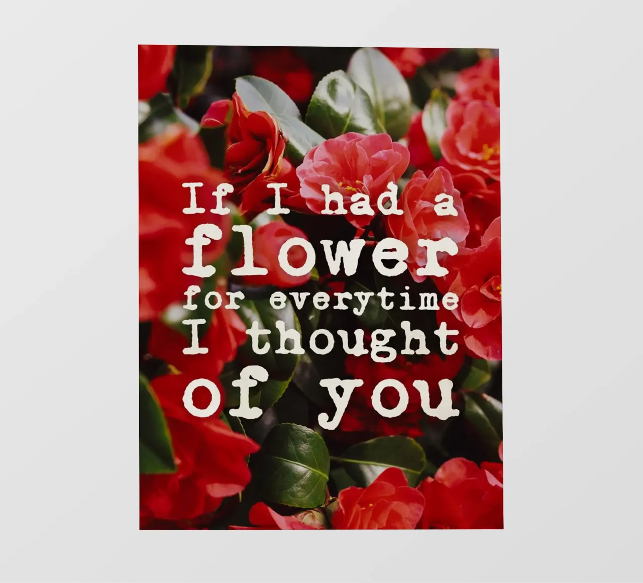 If I had a flower for everytime i though of you telo in pvc da pierosvisuals