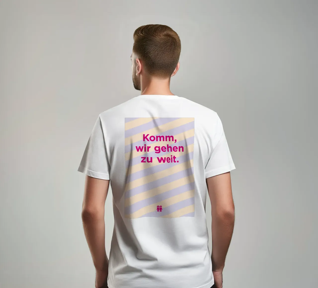 Komm, wir gehen zu weit. t-shirt da Art Fart