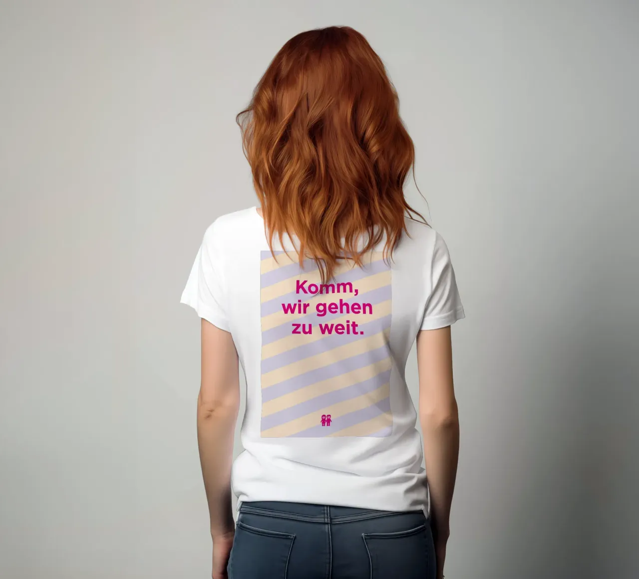 Komm, wir gehen zu weit. t-shirt da donna da Art Fart