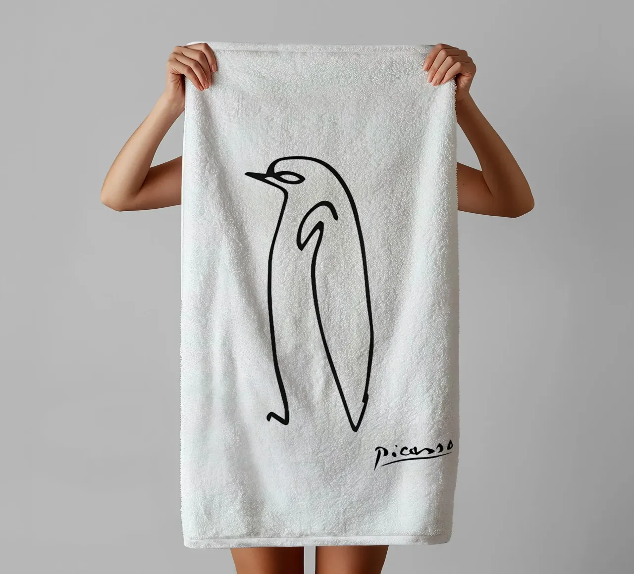 Picasso Penguin Sketch towel by Mrs.Allen