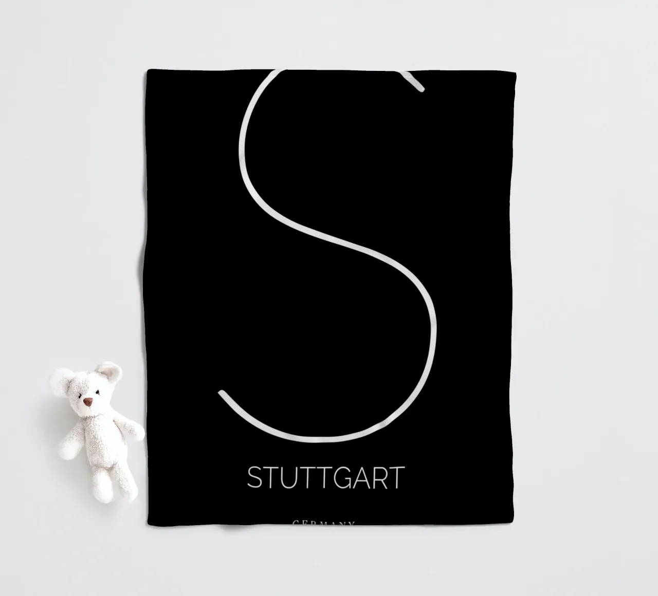 STUTTGART -  black coperta in pile da CityLights