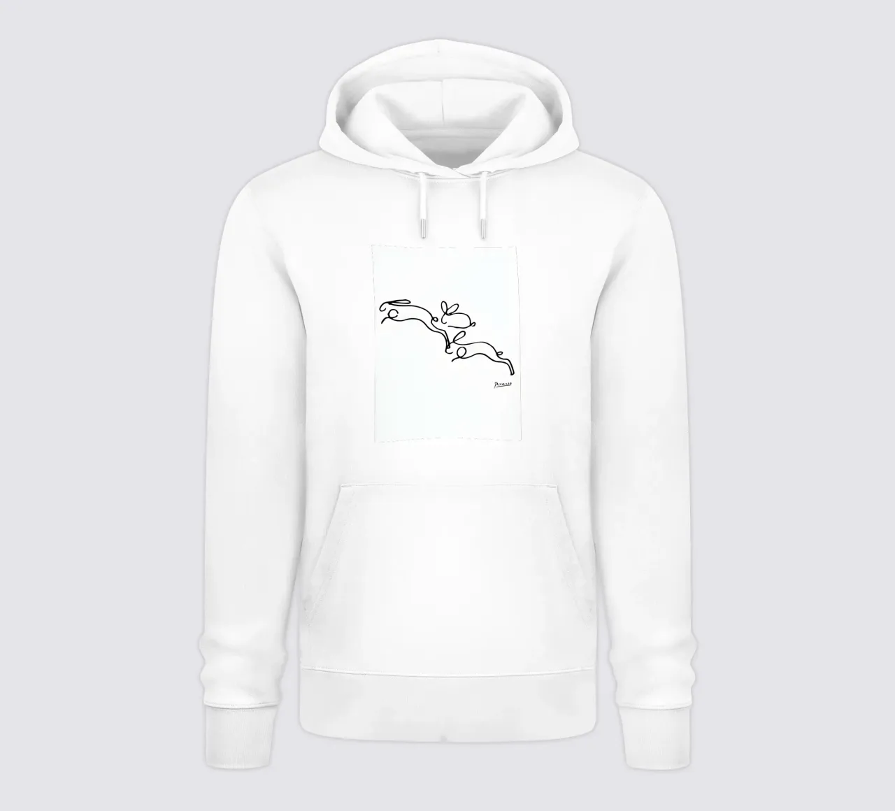 Disegno al tratto di Picasso Rabbits felpa con cappuccio da Mrs.Allen
