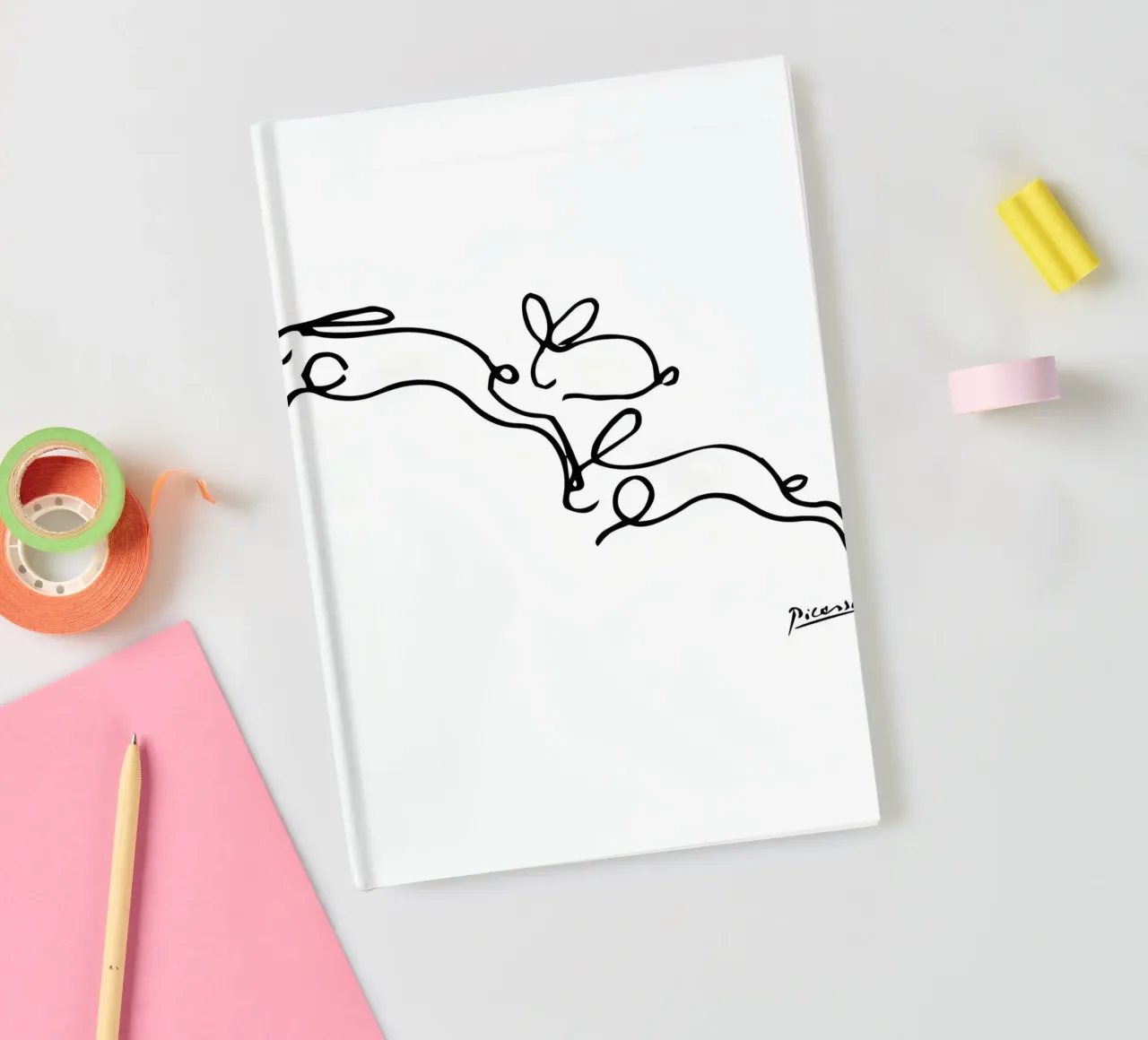 Picasso Rabbits Line Drawing notebook by Mrs.Allen