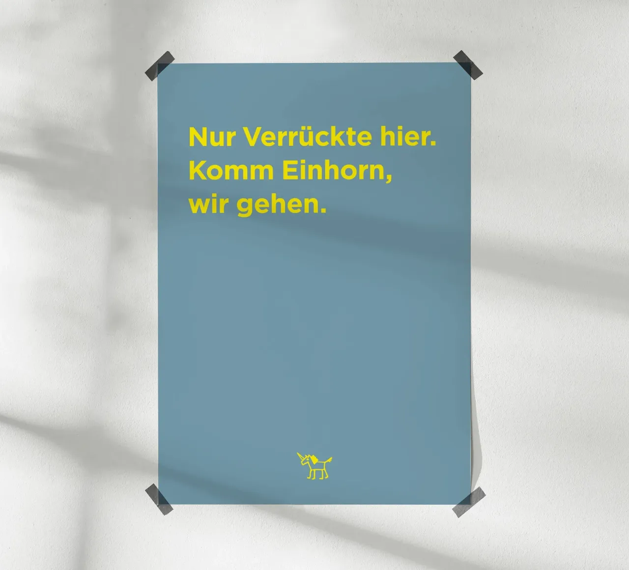 Komm Einhorn … poster da Art Fart