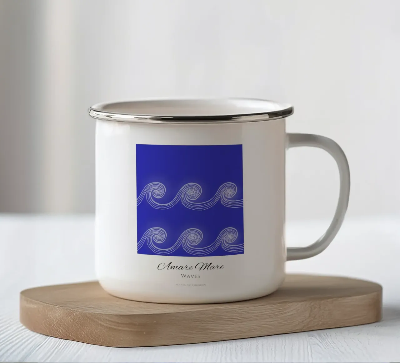 Amare Mare - Waves tazza in smalto da PaperLine Art