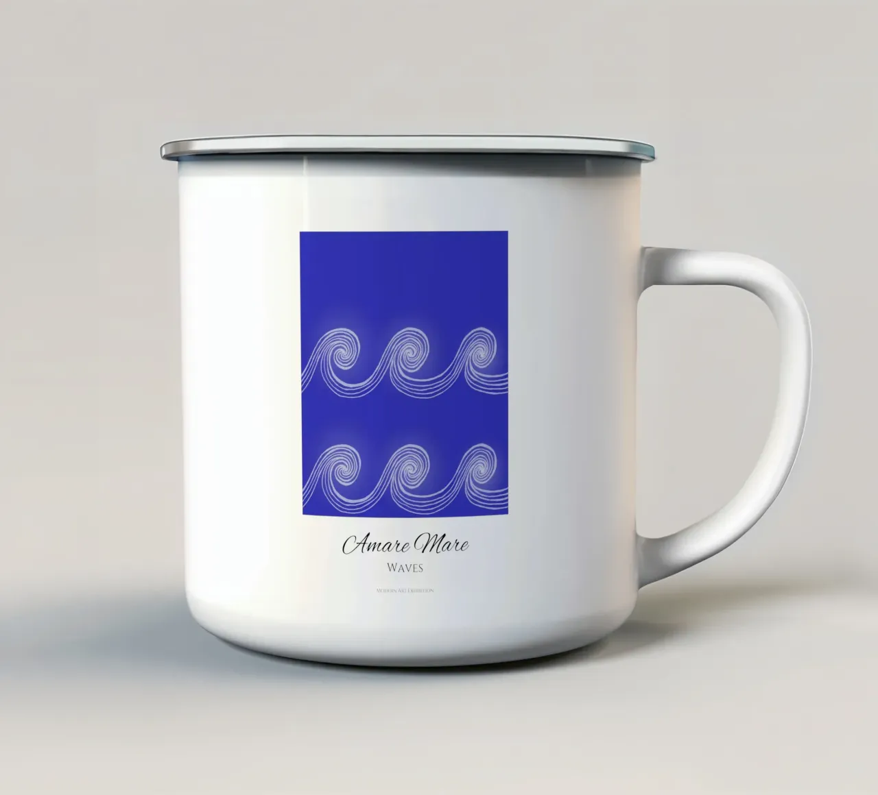 Amare Mare - Waves tazza in smalto da PaperLine Art