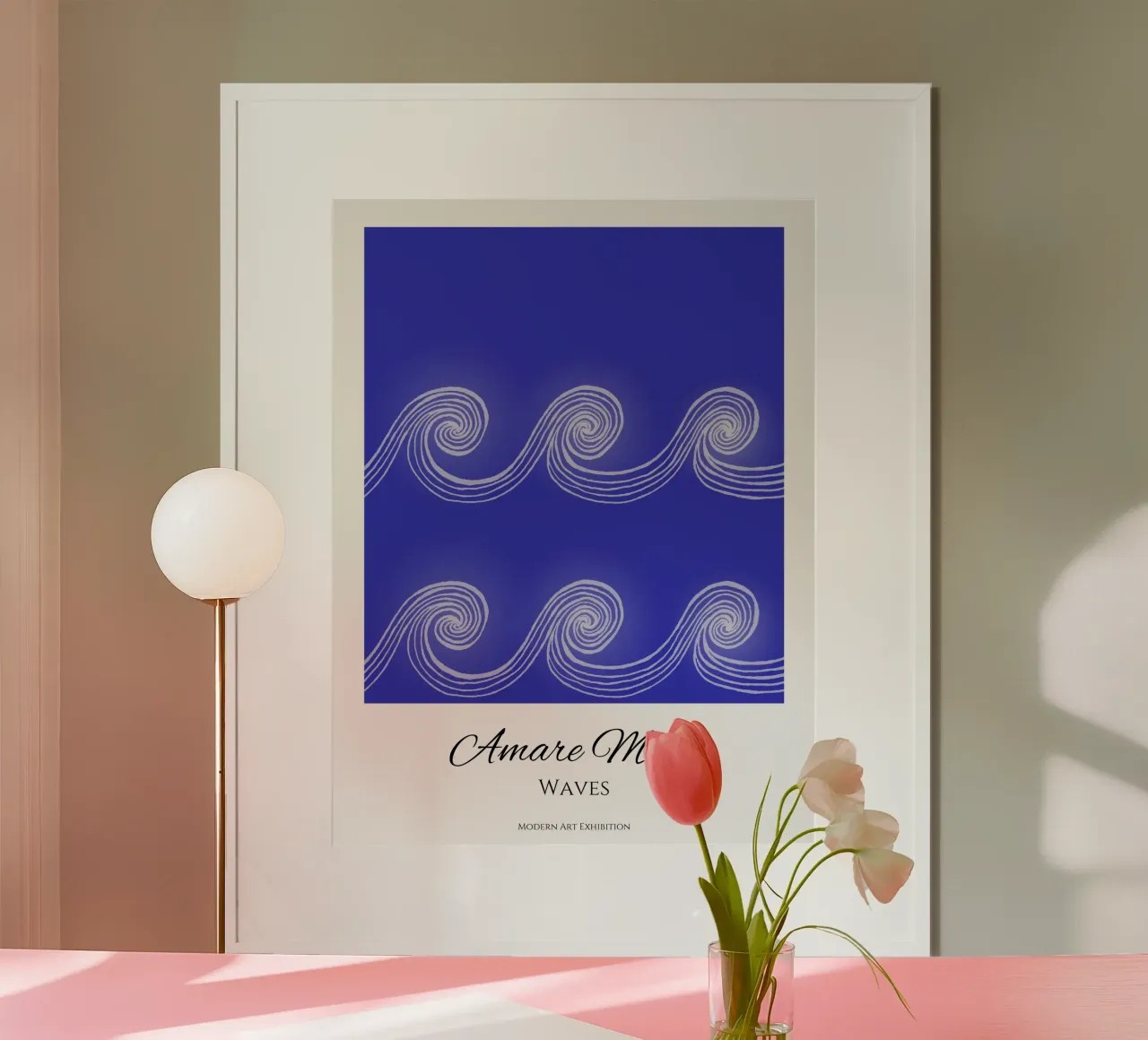 Amare Mare - Waves poster da PaperLine Art