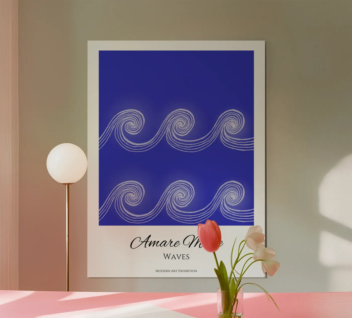 Amare Mare - Waves Poster von PaperLine Art